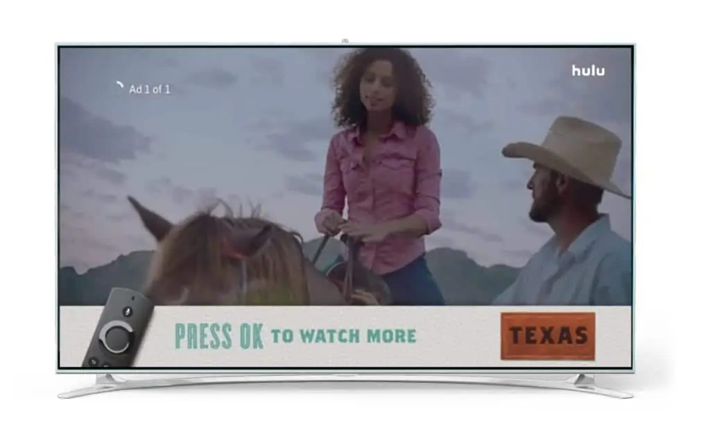 TV showing video content on the streaming service, Hulu