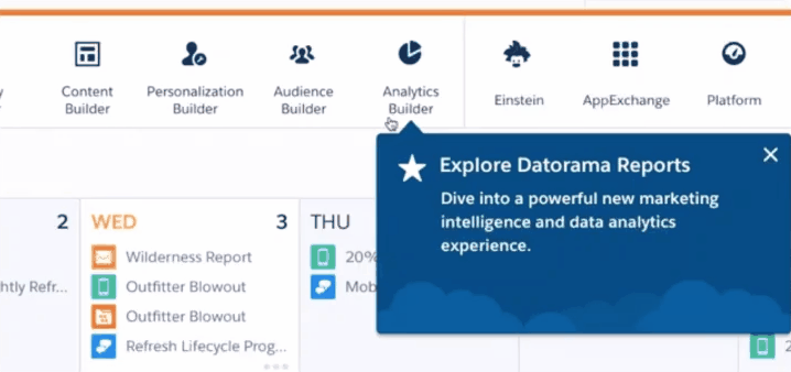 Where to find Datorama reporting in Salesforce Marketing Cloud